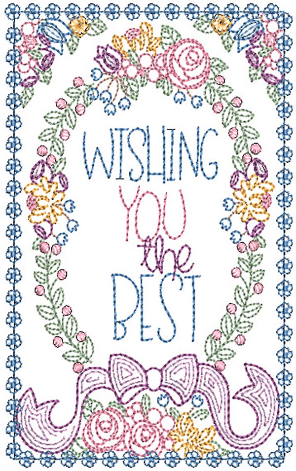 Just Because Greeting Cards Set 5 | Machine Embroidery Designs by JuJu
