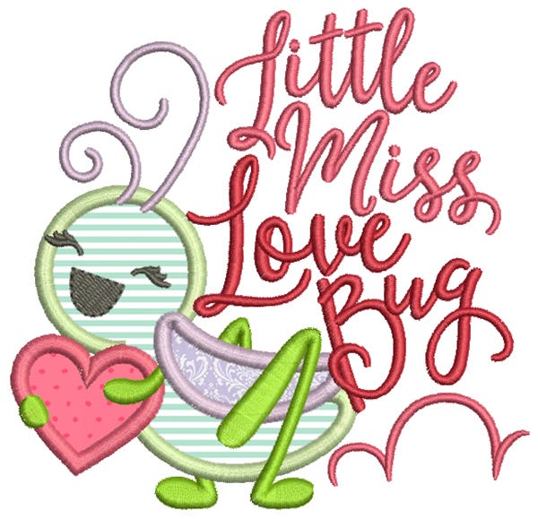 Lil Love Applique Machine Embroidery Designs By JuJu