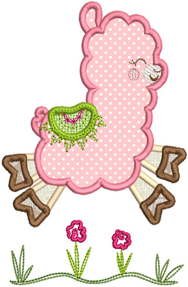 Llamas Applique Machine Embroidery Designs by JuJu