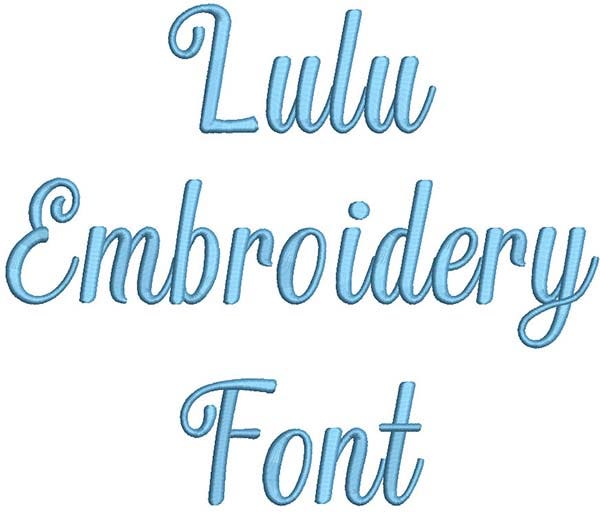 Lulu Embroidery Font | Machine Embroidery Designs by JuJu