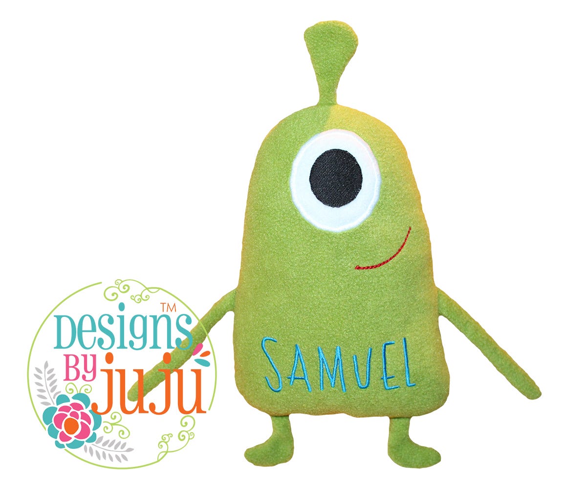 Marvin Monster | Machine Embroidery Designs by JuJu