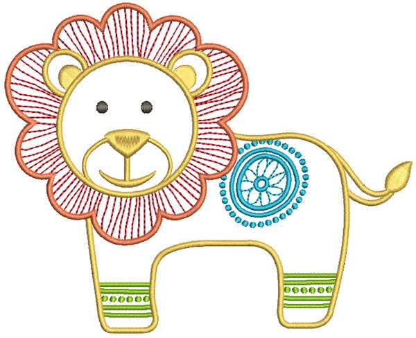 Mehndi Jungle Animals Machine Embroidery Designs by JuJu