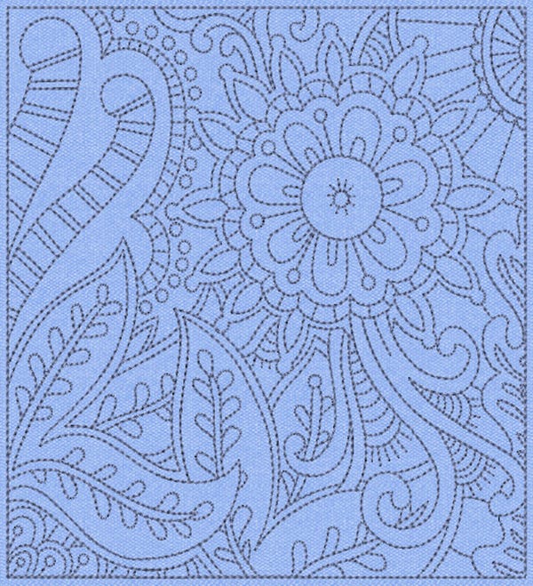 Mehndi Quilt Blocks 1 Machine Embroidery Designs by JuJu