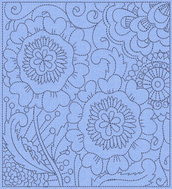 Mehndi Quilt Blocks 3 Digital Machine Embroidery Designs by JuJu