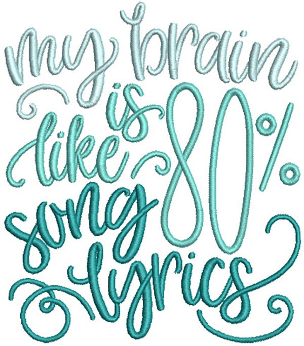 Music Word Art Machine Embroidery Designs By JuJu