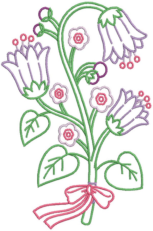 Nordic Florals 1 Machine Embroidery Designs by JuJu