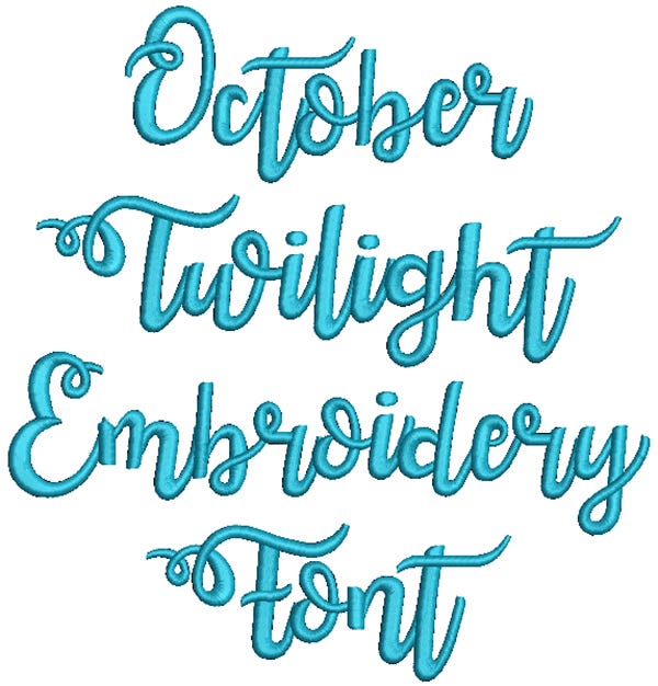 October Twilight Embroidery Font | Machine Embroidery Designs by JuJu