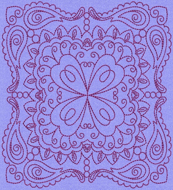 Paisley Quilt Blocks 2 Machine Embroidery Designs by JuJu