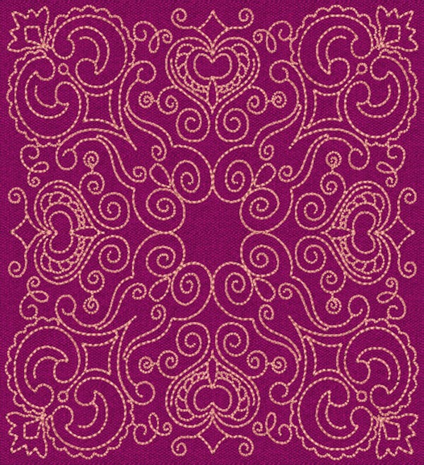 Paisley Quilt Blocks 3 Machine Embroidery Designs by JuJu