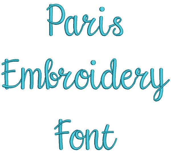 Paris Embroidery Font | Machine Embroidery Designs by JuJu