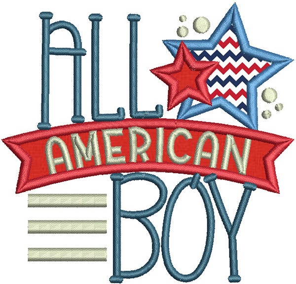 Patriotic Word Art Machine Embroidery Designs By JuJu