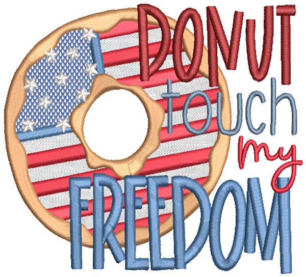 Patriotic Word Art 3 Machine Embroidery Designs by JuJu