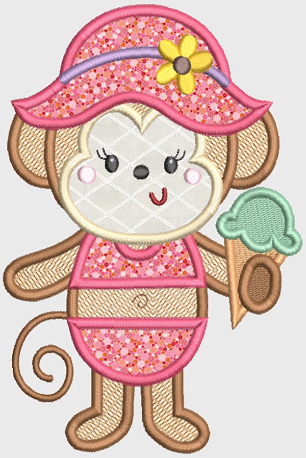 Playful Beach Animals Applique Machine Embroidery Designs by JuJu 