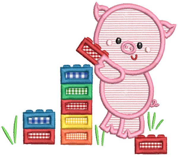 Playful Critters Applique Machine Embroidery Designs by JuJu