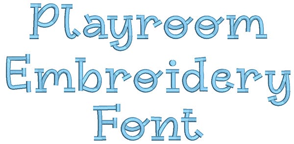 Playroom Font Digital Embroidery Machine Designs by JuJu