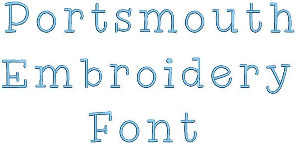 Portsmouth Embroidery Font | Machine Embroidery Designs by JuJu