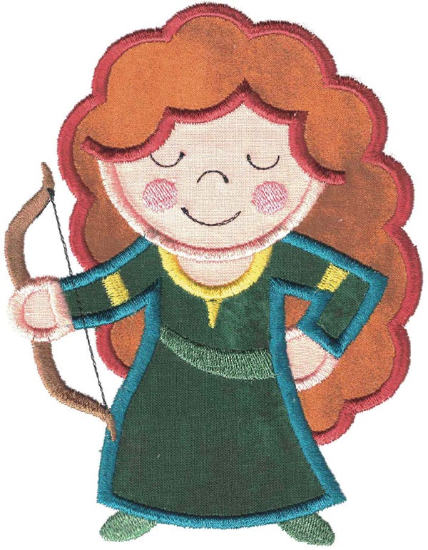 Precious Princess Applique 2 Machine Embroidery Designs by JuJu