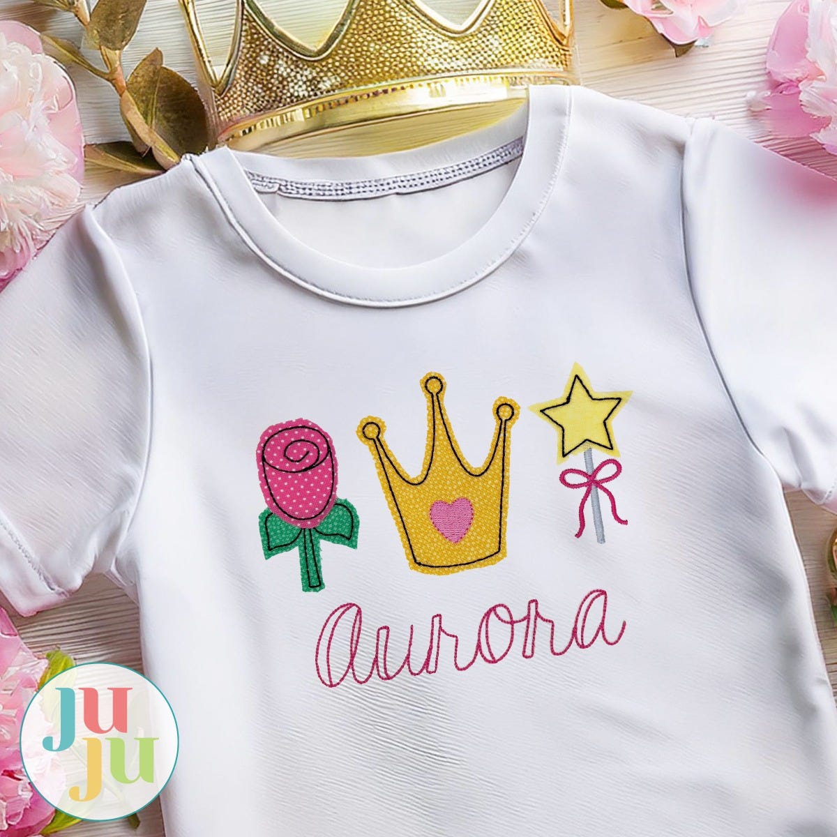                                 Princess Alphabet Embellishment Kit Embroidery Design Set | Designs by JuJu
                            