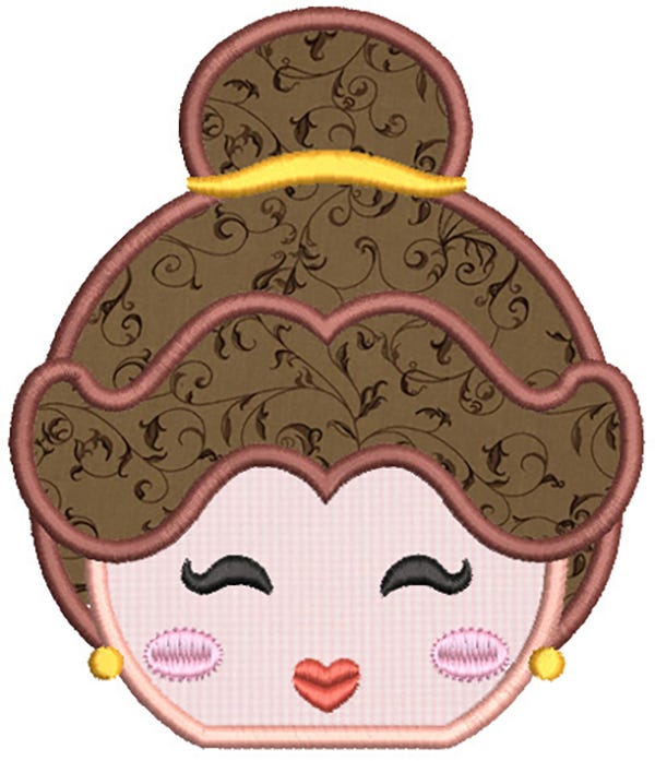 Princess Peekers Applique 1 Machine Embroidery Designs by JuJu 