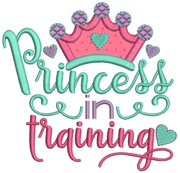 Princess Word Art Machine Embroidery Designs By JuJu