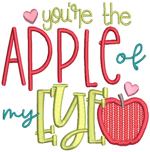 Punny Produce Valentines Machine Embroidery Designs by JuJu