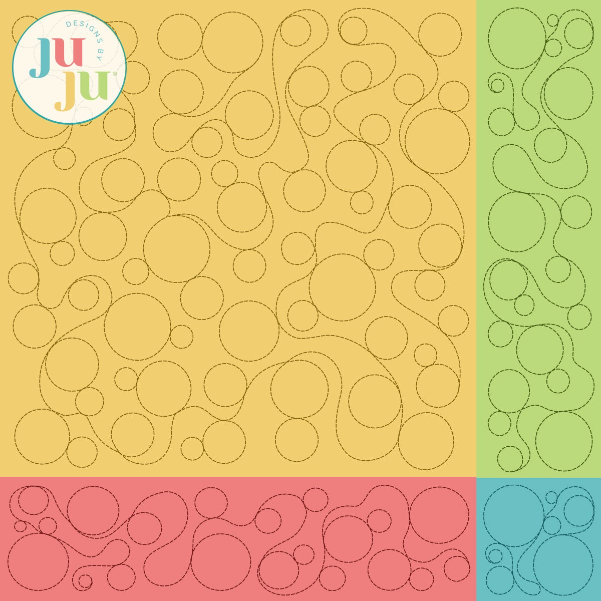 Bubble Quilting Backdrops Design | Machine Embroidery Designs by JuJu