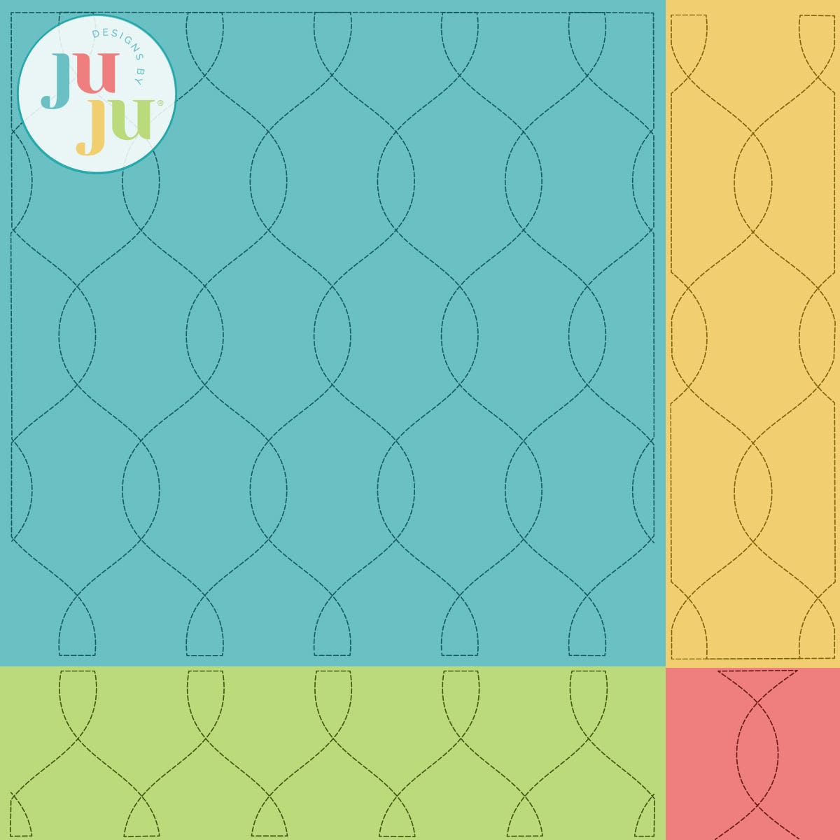 Intersection Waves Quilting Backdrops Design