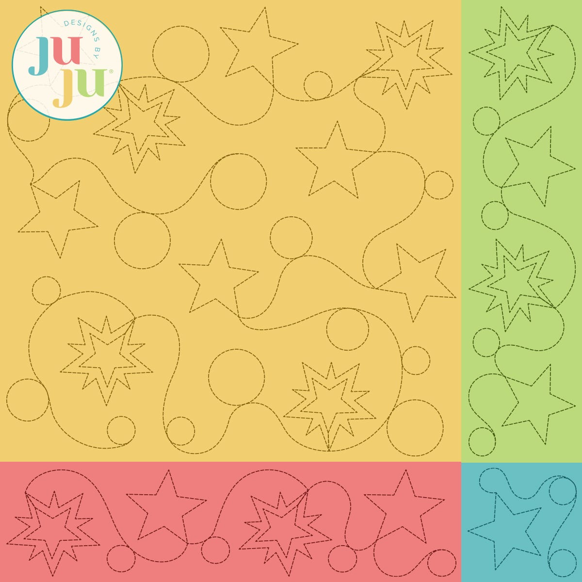 Stars and Circles Quilting Backdrops Design