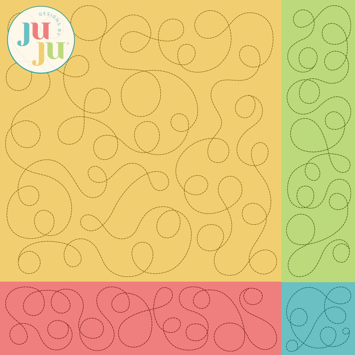 Dizzy Loops Quilting Backdrops Design | Machine Embroidery Designs by JuJu