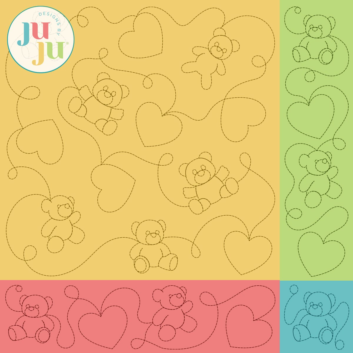 Teddy Bears Quilting Backdrops Design