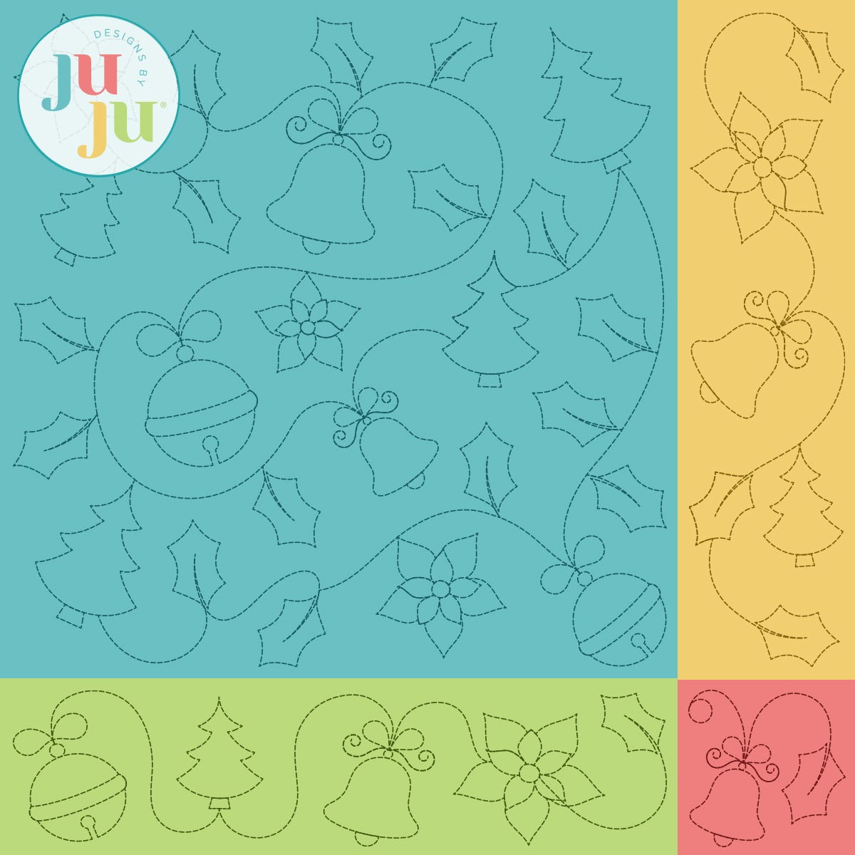 Poinsettia Quilting Backdrops Design