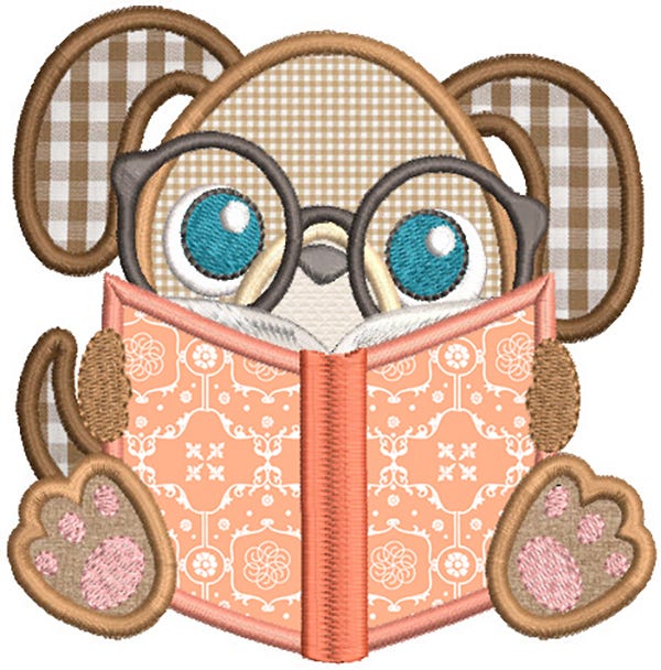 Reading Critters Applique 2 Machine Embroidery Designs by JuJu