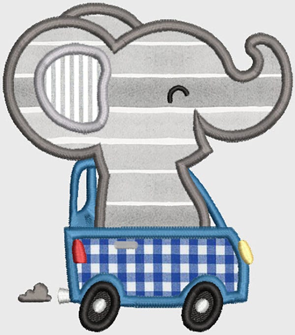 Road Tripping Animals Machine Embroidery Designs by JuJu