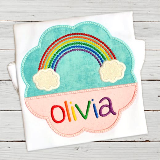 Rainbow Scallop | Machine Embroidery Designs by JuJu