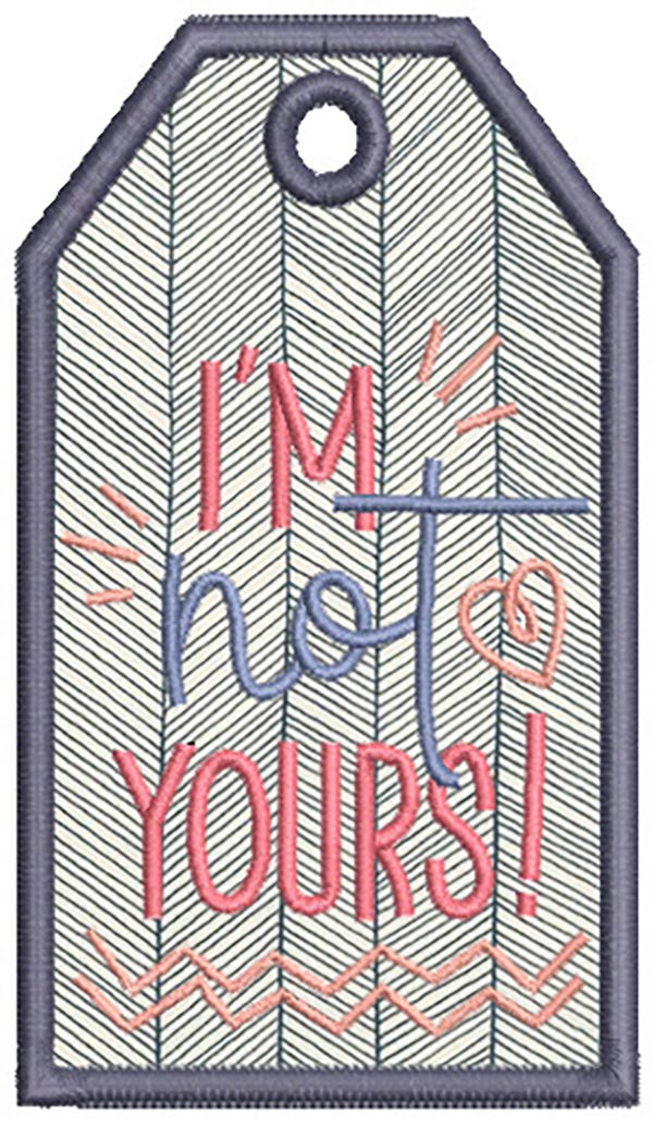 In The Hoop Sassy Luggage Tags | Machine Embroidery Designs by JuJu