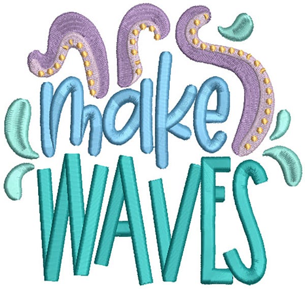 Sassy Seaside Beach Word Art Machine Embroidery Designs by JuJu