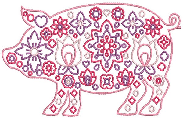 Scandinavian Farm Digital Embroidery Designs by JuJu