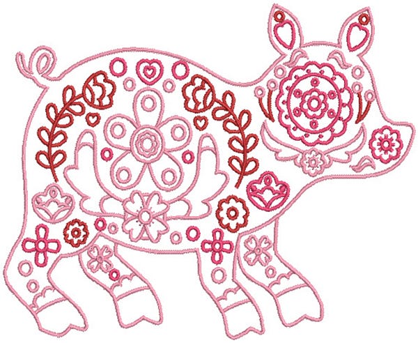 Scandinavian Farm Animals Digital Machine Embroidery Designs by JuJu