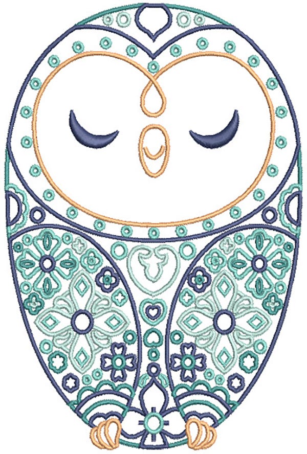 Scandinavian Owls | Machine Embroidery Designs by JuJu