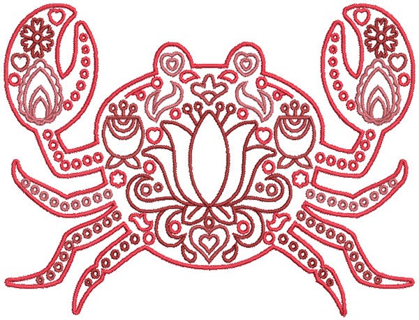 Scandinavian Sea Creatures | Machine Embroidery Designs by JuJu