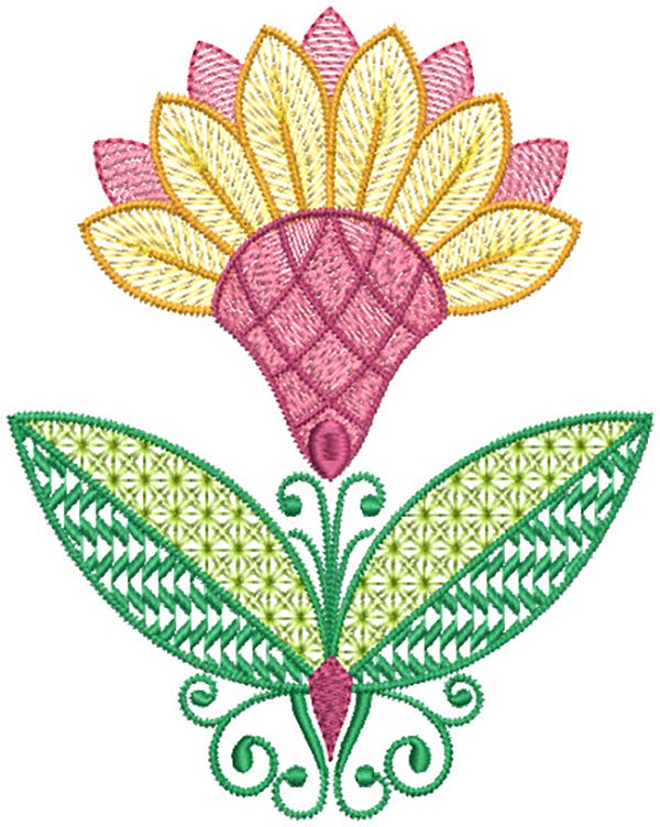 Scandinavian Floral 2 Machine Embroidery Designs by JuJu