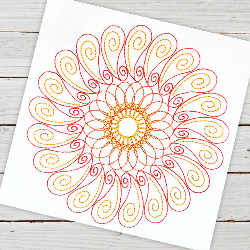 Charlotte Mandala | Machine Embroidery Designs by JuJu