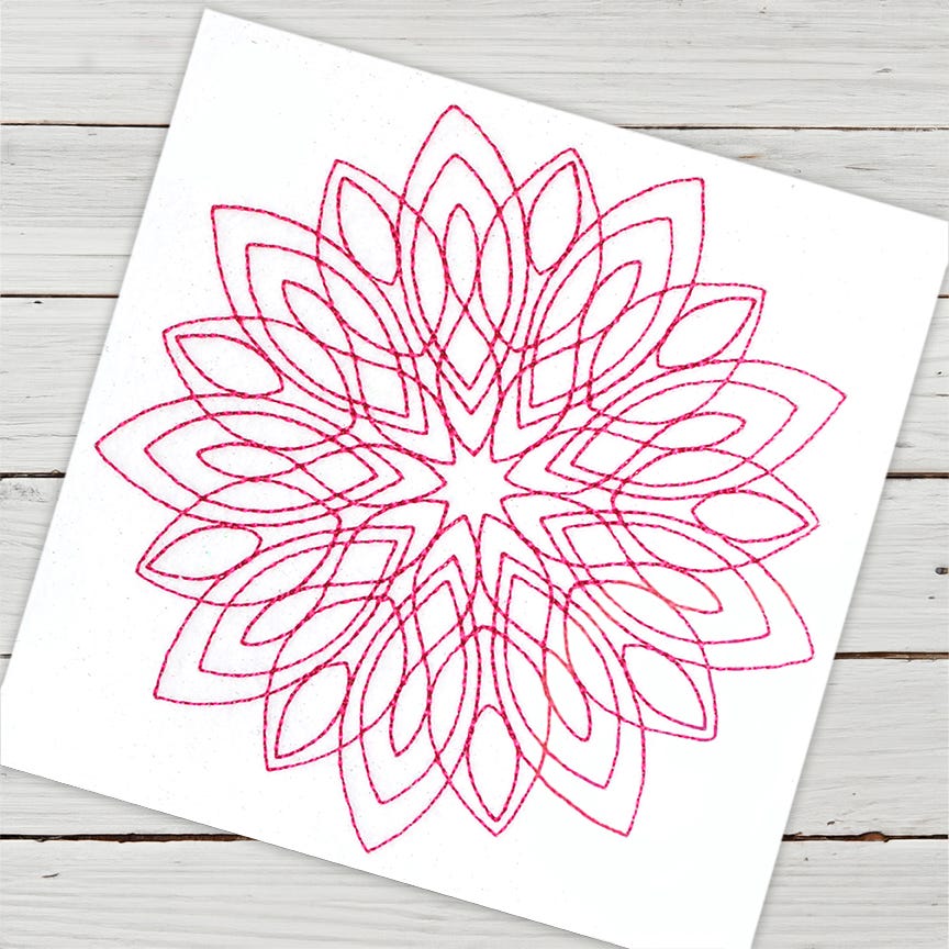 Hannah Mandala | Machine Embroidery Designs by JuJu