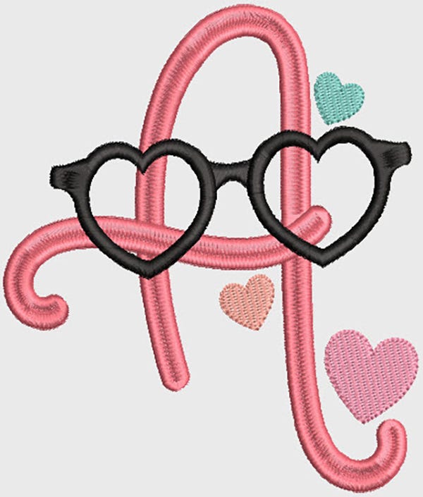 Season Of Love Alphabet | Machine Embroidery Designs by JuJu