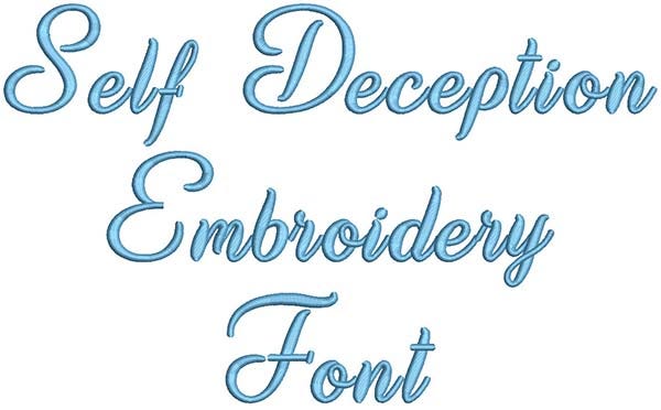 Self Deception Embroidery Font | Machine Embroidery Designs by JuJu