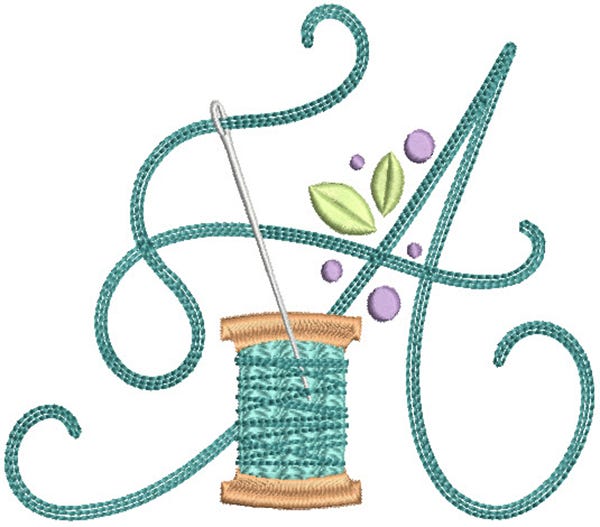 Sewing Alphabet | Machine Embroidery Designs by JuJu