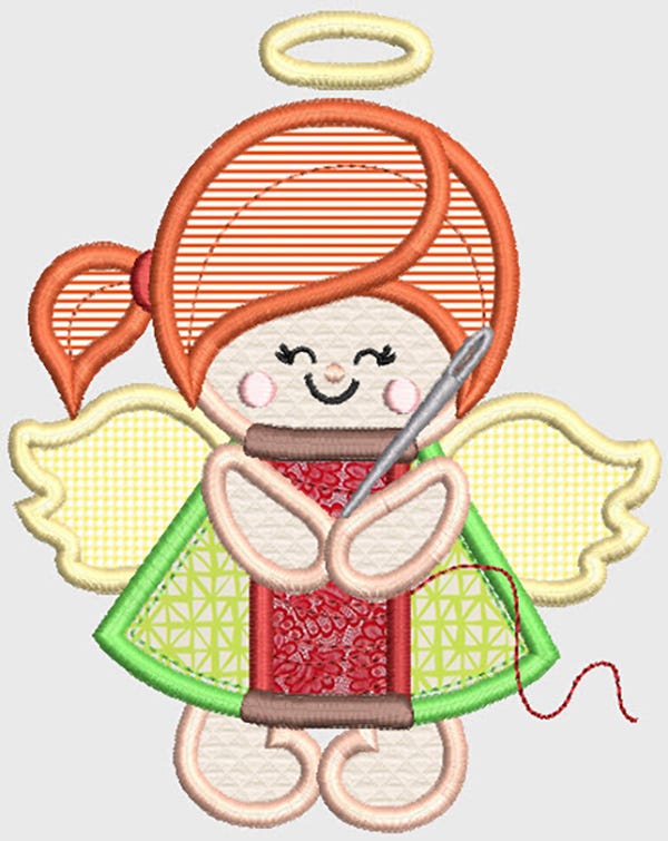 Sewing Angels Applique Machine Embroidery Designs by JuJu