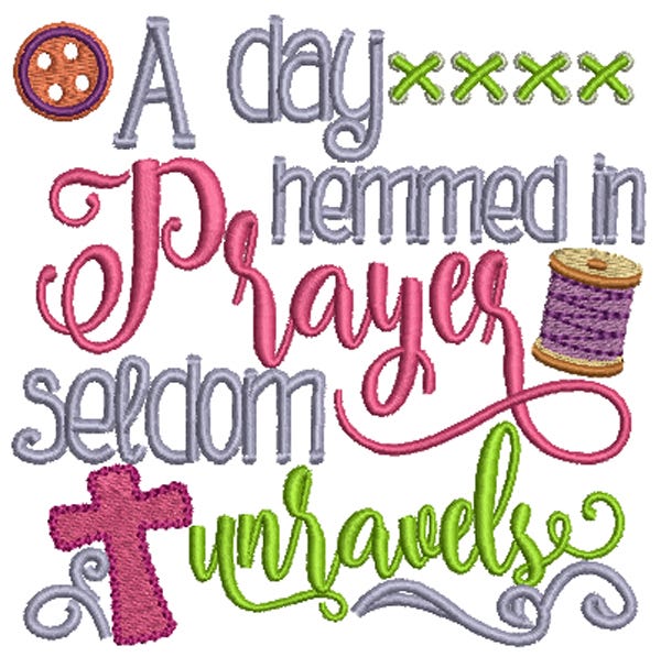 Sewing Sayings Set 1 Machine Embroidery Designs by JuJu