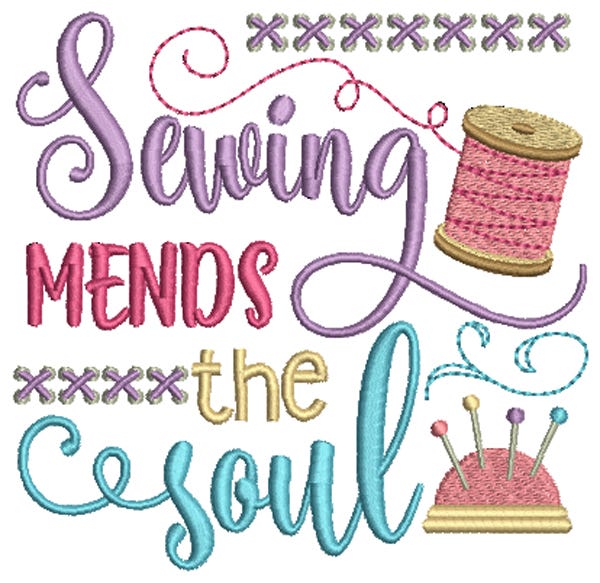 Sewing Sayings Set 2 Machine Embroidery Designs by JuJu