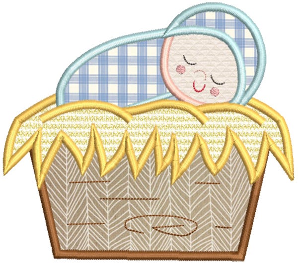 Silent Night Nativity Applique Machine Embroidery Designs By JuJu
